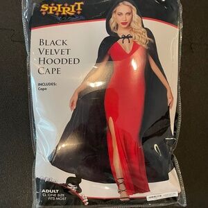 Spirit Halloween Black Velvet Cape